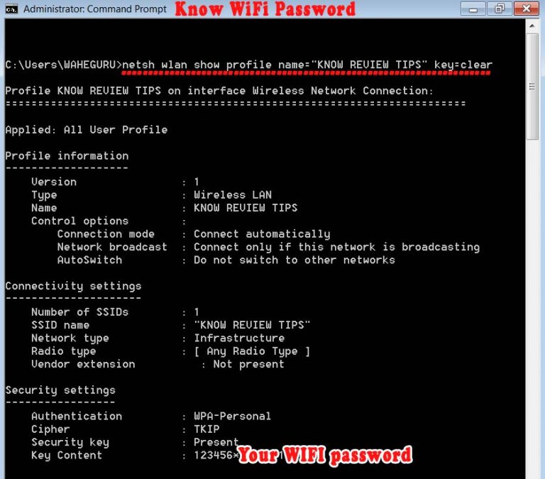 How to Find WiFi Password in Windows 7, 8, 10, XP computer